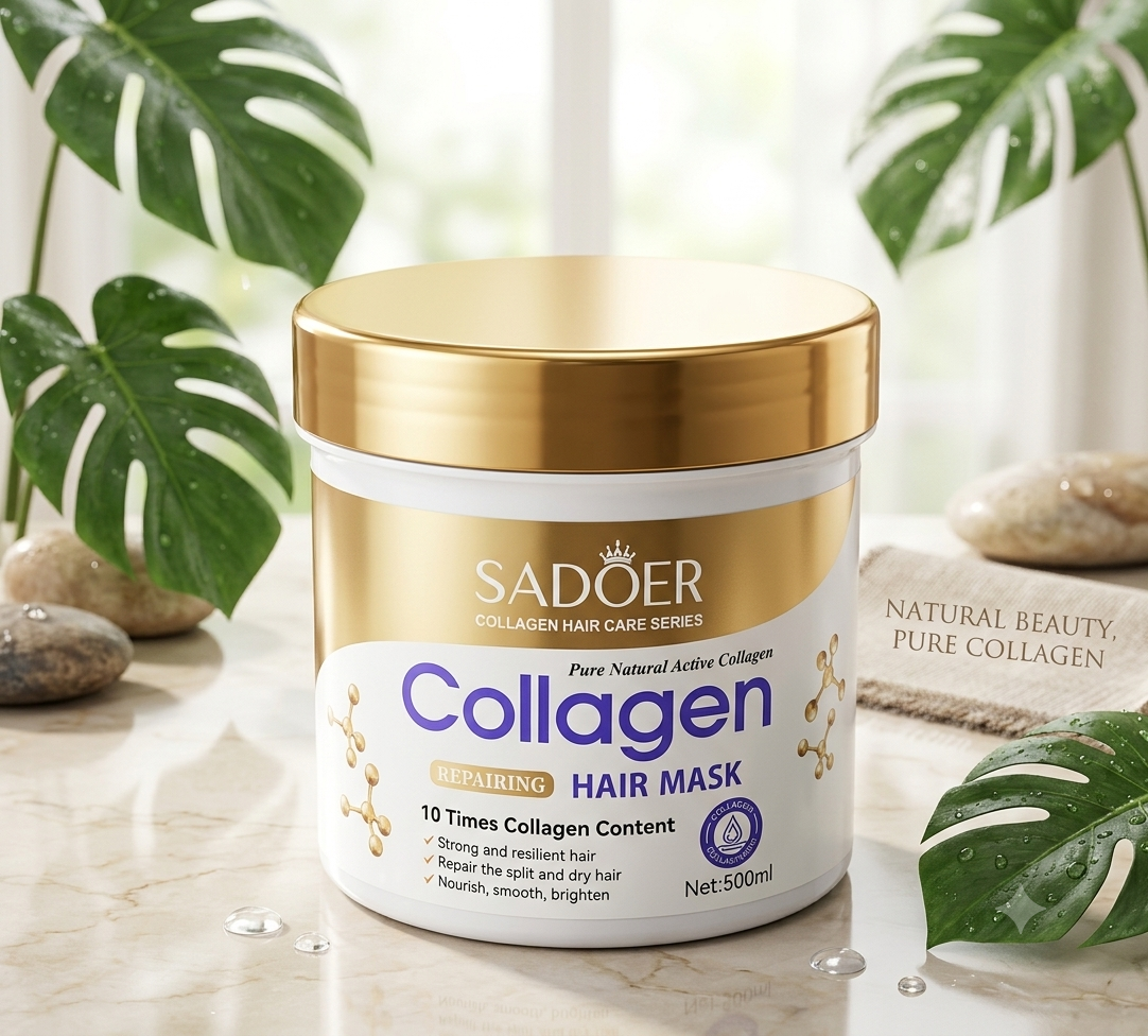 SADOER Pure Natural Collagen Hair Mask Deep Repair & Nourishing Treatment (500ml)