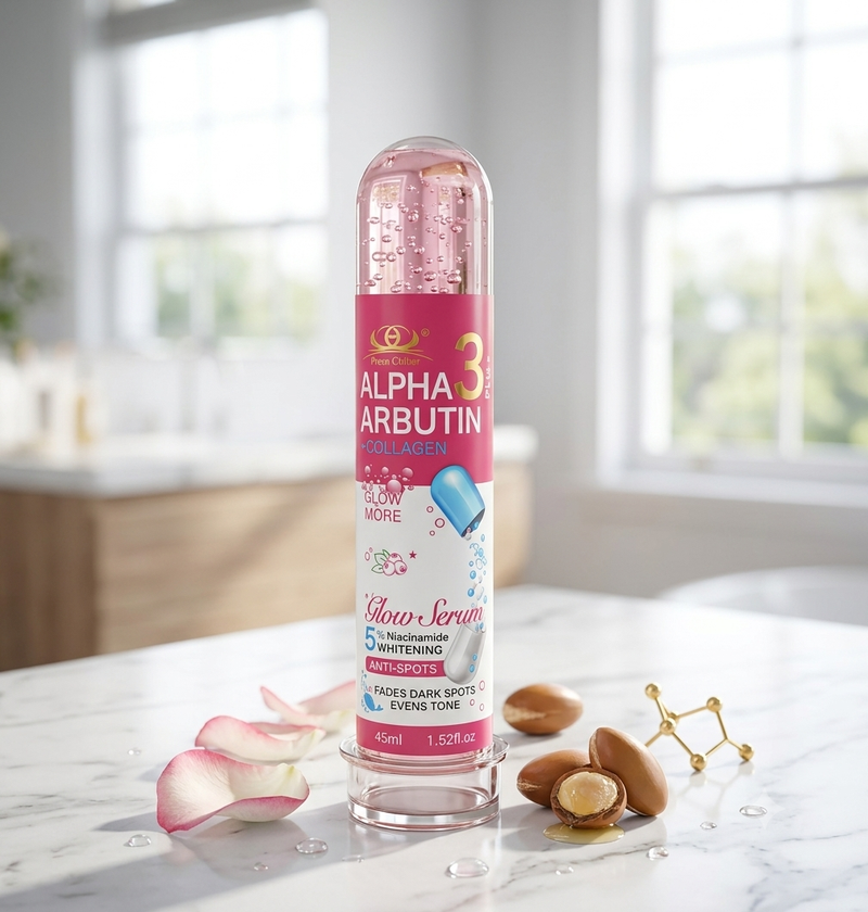 Alpha Arbutin 3 Plus + Collagen Glow Serum – 5% Niacinamide Anti-Spot & Brightening Formula (45ml)