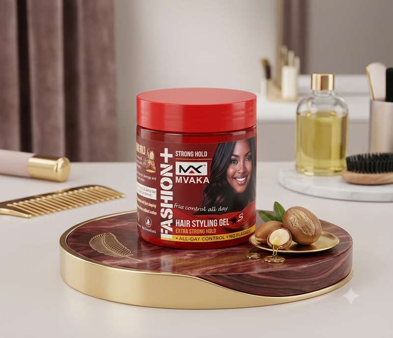 MVAKA Fashion+ Hair Styling Gel - Extra Strong Hold & Frizz Control