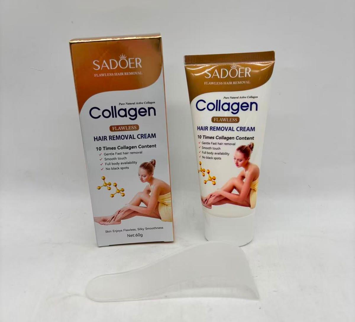SADOER 10xCollagen Hair Removal Cream (60g) Fast & Flawless